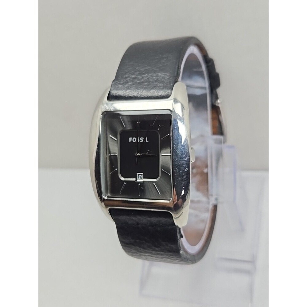 Fossil Arkitekt FS4510 Mens Tonneau Leather Date Watch New Battery 5ATM 50M - Picture 2 of 12